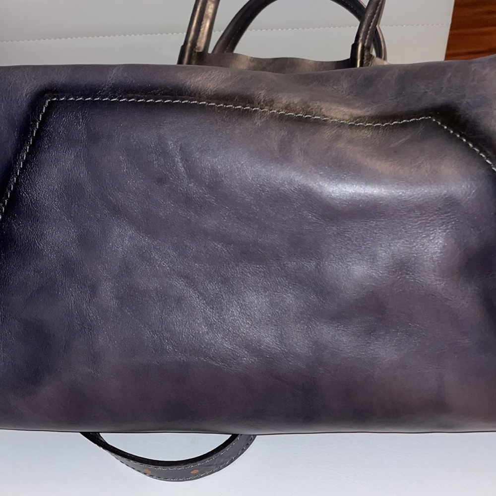 OLD TREND Sprout handcrafted leather vintage LG tote bag + pouch OMBREGRAY NWT - Picture 7 of 7